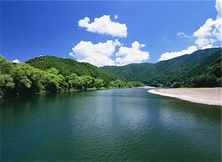 river in forest - Shimantogawa, Kochi, Japan Stock Photo - Rights-Managed, Code: 859-07284323