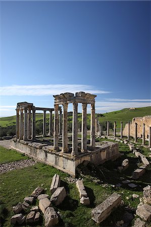 roman festival - Roman Ruin, Dougga, Tunisia Stock Photo - Rights-Managed, Code: 859-07283027