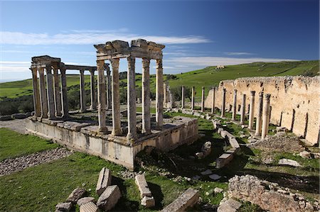 roman festival - Roman Ruin, Dougga, Tunisia Stock Photo - Rights-Managed, Code: 859-07283028