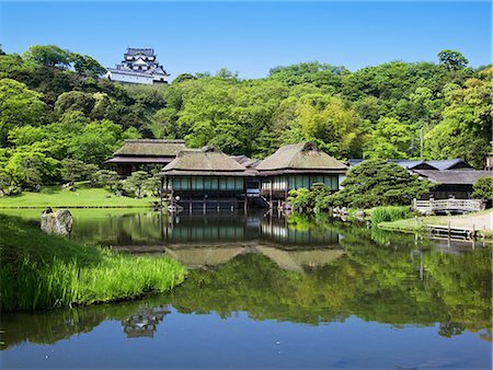 Genkyuen And Hikone Castle, Hyogo, Japan Stock Photo - Rights-Managed, Code: 859-07283172