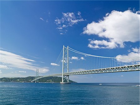 Akashi Kaikyo Bridge, Hyogo, Japan Stock Photo - Rights-Managed, Code: 859-07283197