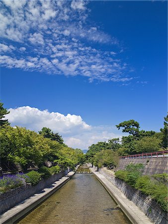 straight river - Shukugawa, Hyogo, Japan Stock Photo - Rights-Managed, Code: 859-07283202