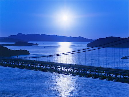 seto inland sea - Great Seto Bridge, Okayama, Japan Foto de stock - Con derechos protegidos, Código: 859-07283213