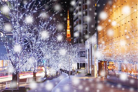 small town christmas - Tokyo illustration Stock Photo - Rights-Managed, Code: 859-07356348