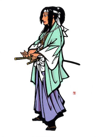 digno - Samurai Illustration Foto de stock - Con derechos protegidos, Código: 859-07356419