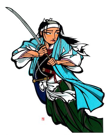 digno - Samurai Illustration Foto de stock - Con derechos protegidos, Código: 859-07356420