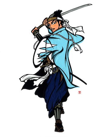 digno - Samurai Illustration Foto de stock - Con derechos protegidos, Código: 859-07356421