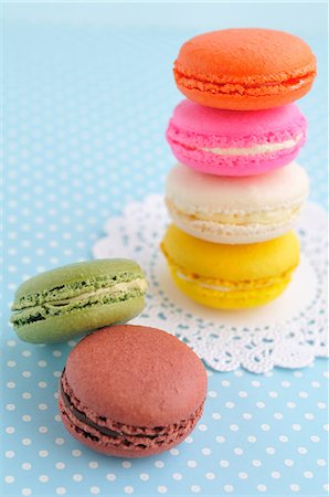 stack of biscuits - Macarons Stock Photo - Rights-Managed, Code: 859-07356439