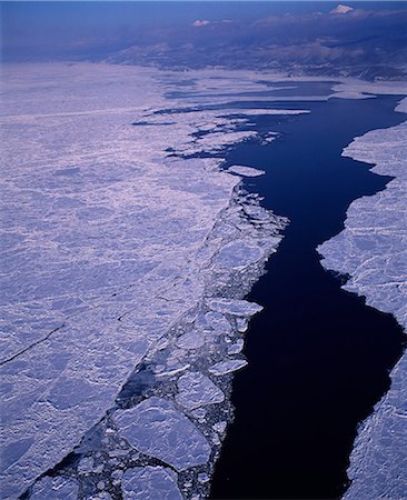 shiretoko peninsula - Drift Ice, Shiretoko Peninsula, Hokkaido, Japan Foto de stock - Con derechos protegidos, Código: 859-07441502