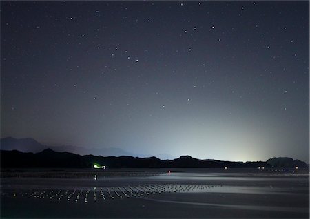 estrés - Night Sky and Calm Sea Photographie de stock - Rights-Managed, Code: 859-07441520