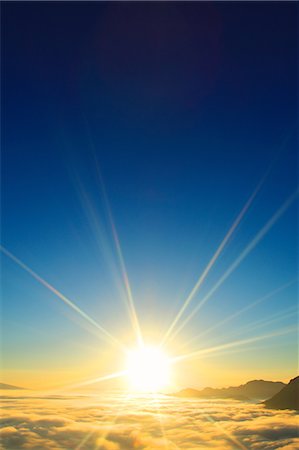 sun clouds - Nagano Prefecture, Japan Stock Photo - Rights-Managed, Code: 859-07441933