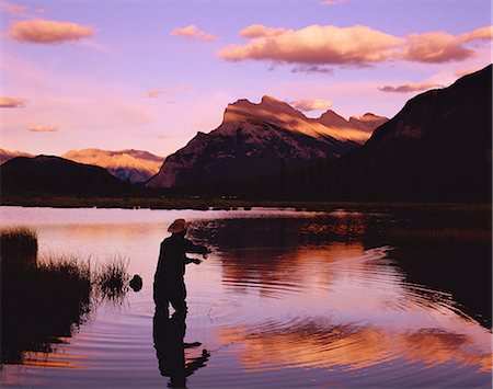 fishing scenic lake - America Stock Photo - Rights-Managed, Code: 859-07442261