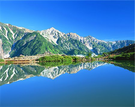 Happoike Lake, Hakuba, Nagano Prefecture, Japan Stock Photo - Rights-Managed, Code: 859-07495146