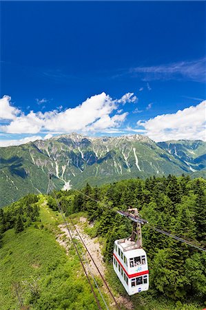 Shinhodaka Ropeway, Kasagatake, Gifu Prefecture, Japan Photographie de stock - Rights-Managed, Code: 859-07495173