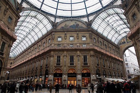 shop arcade - Galleria Vittorio Emanuele II, Milan Stock Photo - Rights-Managed, Code: 859-07495375