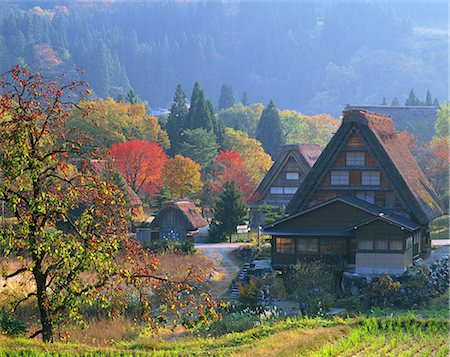 Shirakawa-go Village, Gifu Foto de stock - Con derechos protegidos, Código: 859-07495439