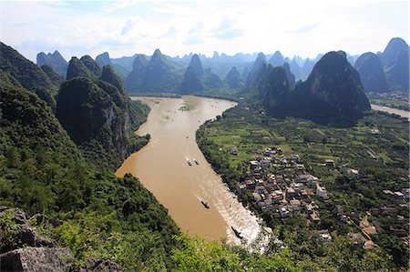 river in china - China, Asia Stock Photo - Rights-Managed, Code: 859-07783477