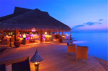 dock and horizon picture - Maldives Stock Photo - Rights-Managed, Code: 859-08357810