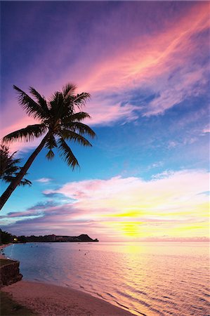 pink sky trees - Guam Stock Photo - Rights-Managed, Code: 859-08358252