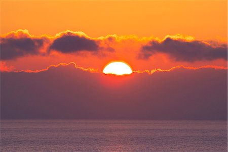 sea sunset - Hokkaido, Japan Foto de stock - Con derechos protegidos, Código: 859-08358730