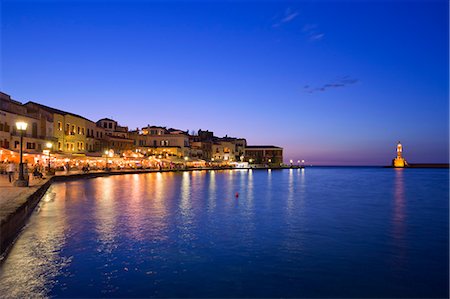 european town night - Greece Stock Photo - Rights-Managed, Code: 859-08359192