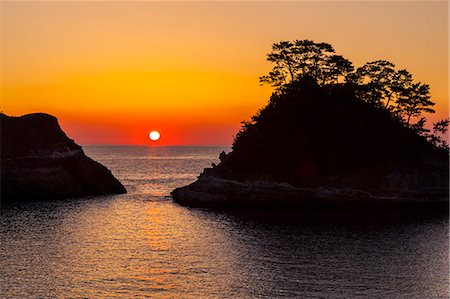 sunset silhouette pictures - Shizuoka Prefecture, Japan Stock Photo - Rights-Managed, Code: 859-08359691