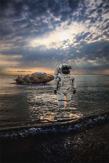 CG astronaut Stock Photo - Premium Rights-Managed, Artist: Aflo Relax, Image code: 859-08384610