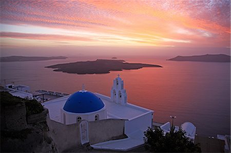 Greece, Cyclades Islands, Santorini Island, Thira Foto de stock - Con derechos protegidos, Código: 859-08769966