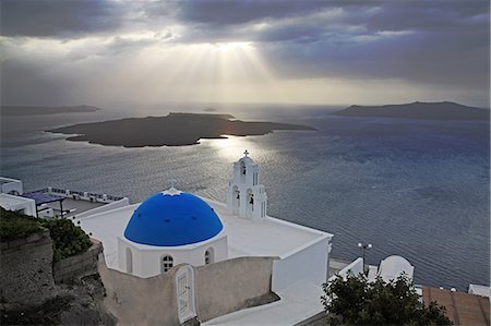 Greece, Cyclades Islands, Santorini Island, Thira Foto de stock - Direito Controlado, Número: 859-08769978