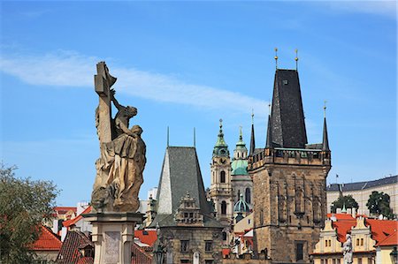 Czech Republic, Historic Centre of Prague, UNESCO World Heritage Site, Charles Bridge Stock Photo - Rights-Managed, Code: 859-08770088