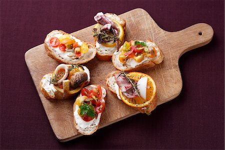 Assorted canape Stock Photo - Rights-Managed, Code: 859-08781927