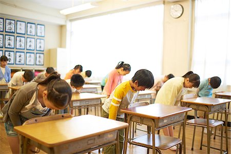 simsearch:859-07356495,k - Japanese elementary school kids in the classroom Photographie de stock - Rights-Managed, Code: 859-09034535