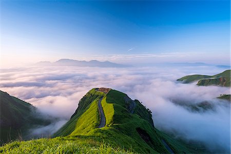 road above - Kumamoto Prefecture, Japan Stock Photo - Rights-Managed, Code: 859-09104887