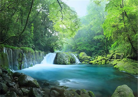 picture of beautiful brook river - Kumamoto Prefecture, Japan Stock Photo - Rights-Managed, Code: 859-09175101