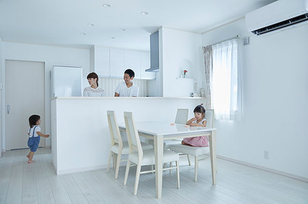 Japanese family at home Stock Photo - Rights-Managed, Code: 859-09193095