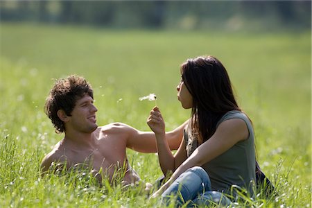 Couple in field Stock Photo - Rights-Managed, Code: 859-03036197
