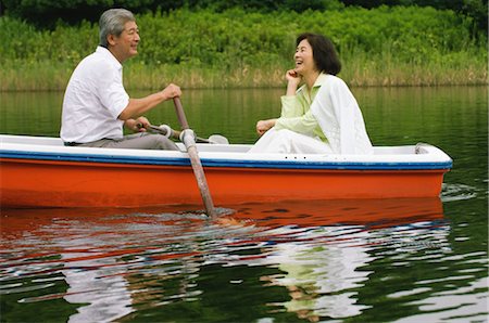 simsearch:859-03037419,k - Older Couple In A Boat on a Lake Fotografie stock - Rights-Managed, Codice: 859-03037417