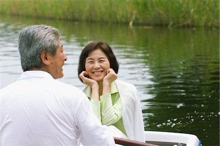 simsearch:859-03037419,k - Older Couple In A Boat on a Lake Fotografie stock - Rights-Managed, Codice: 859-03037413