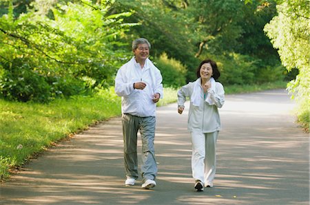 simsearch:859-03037419,k - Older Couple Jogging Fotografie stock - Rights-Managed, Codice: 859-03037473