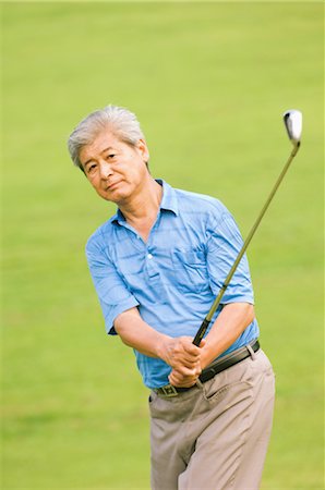 simsearch:859-03037420,k - Old Man Golfing Stock Photo - Rights-Managed, Code: 859-03037487