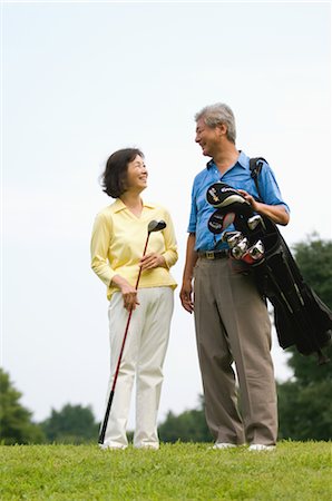 simsearch:859-03037419,k - Older Couple Golfing Foto de stock - Con derechos protegidos, Código: 859-03037481