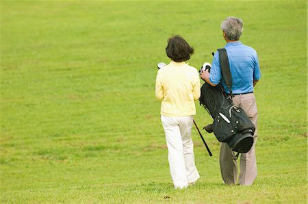 simsearch:859-03037419,k - Older Couple Golfing Foto de stock - Con derechos protegidos, Código: 859-03037482