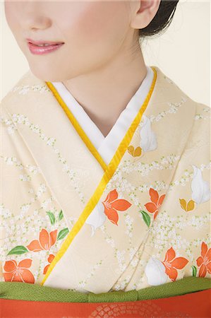 Woman Wearing Kimono Stock Photo - Rights-Managed, Code: 859-03038690