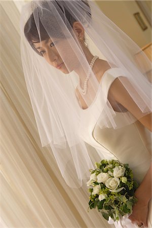 string of pearls for wedding - Japanese Bride Stock Photo - Rights-Managed, Code: 859-03039149