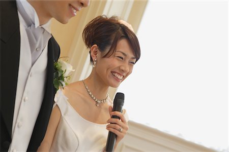 Bride Giving Speech Stock Photo - Rights-Managed, Code: 859-03039193