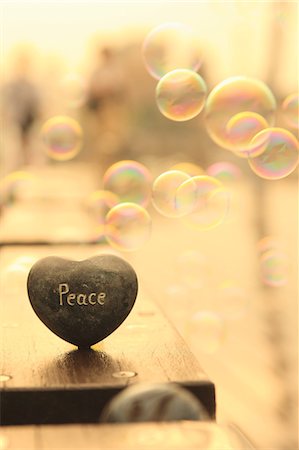 stone heart - Stone with Inscribed Peace Words Stock Photo - Rights-Managed, Code: 859-03039309