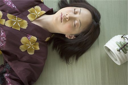 someone laying down aerial view - Young Asian woman relaxing Stock Photo - Rights-Managed, Code: 859-03039875