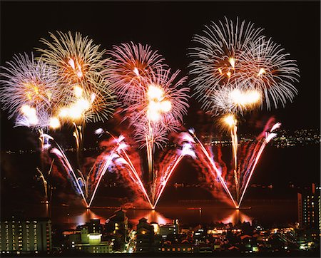 Fireworks in Tokyo at night Stock Photo - Rights-Managed, Code: 859-03039917