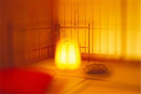 simsearch:859-03041250,k - Paper Lamp In A Japanese Style Room Stock Photo - Rights-Managed, Code: 859-03041098