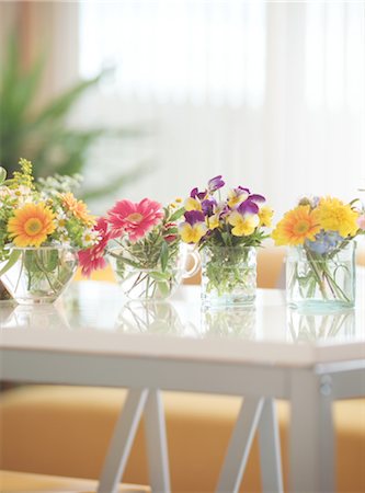 simsearch:859-03041462,k - Colorful Flowers In Glass Vases Stock Photo - Rights-Managed, Code: 859-03041535
